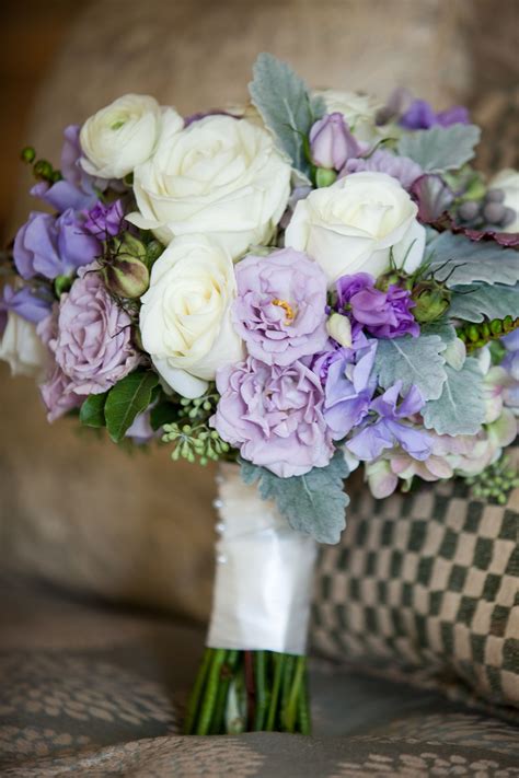 Purple, Lavender and White Bridal Bouquet