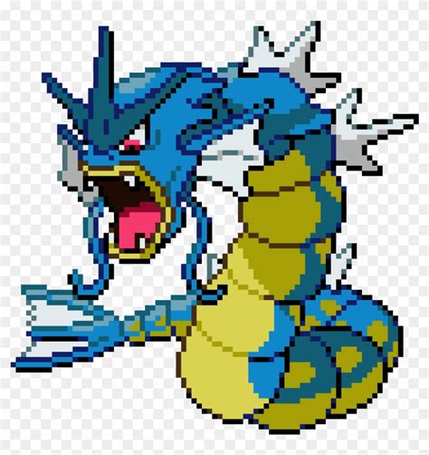 Gyarados - Minecraft Pixel Art Pokemon Gyarados, HD Png Download - 1200x1200(#1126040) - PngFind