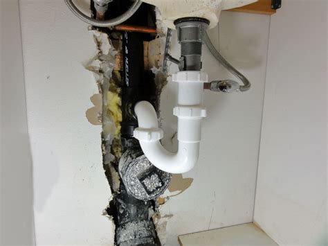 Broken ABS pipe behind vanity | Terry Love Plumbing & Remodel DIY & Professional Forum