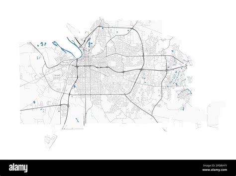 Montgomery, Alabama map. Detailed map of Montgomery city administrative ...