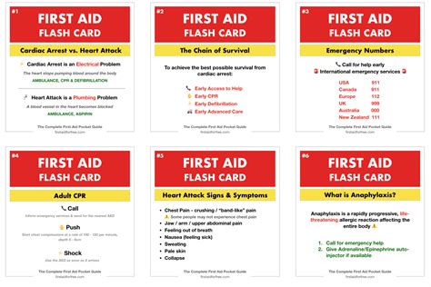 Free First Aid Flashcards – First Aid for Free