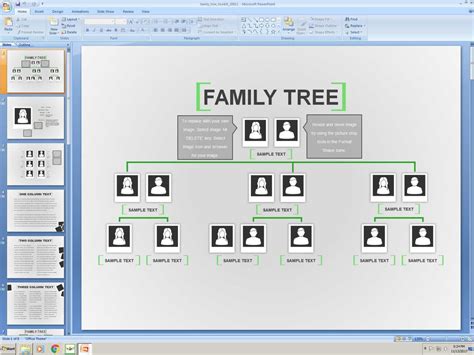 004 Powerpoint Family Tree Template In R5 Stirring Ideas with regard to ...