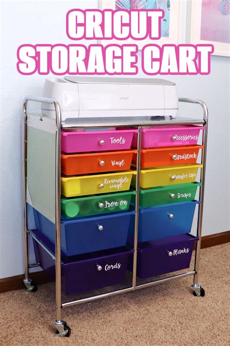 The Best Cricut Storage Cart for organizing your machine and materials - Creative Ramblings