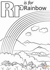 Letter R Is For Rainbow coloring Page  Free Printable Coloring Pages sketch template