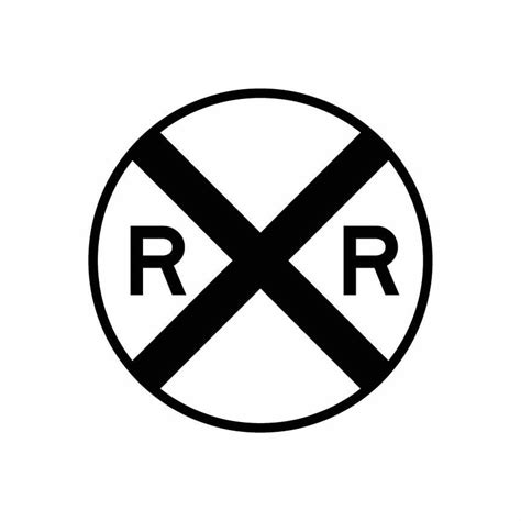 Railroad Crossing Sign Train Warning 1 Vector .eps, .svg, .dxf & 1 .png ...