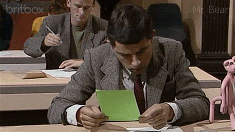 Mr Bean Exam GIFs - Find & Share on GIPHY