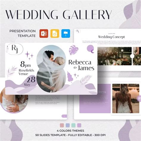 10 Elegant Wedding Powerpoint Background Template – MasterBundles