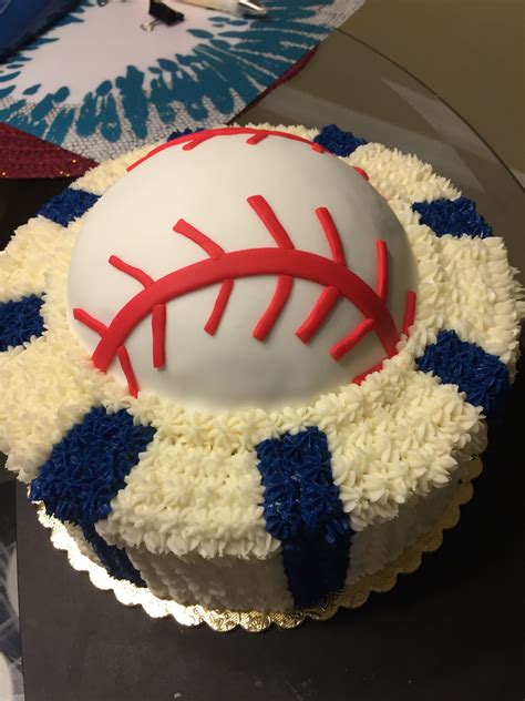 Baseball themed baby shower Buttercream, baseball ⚾️ covered in fondant | Baseball baby shower ...