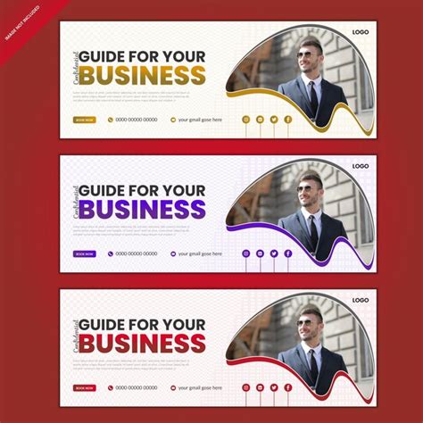 Premium Vector | Free vector facebook business cover design template