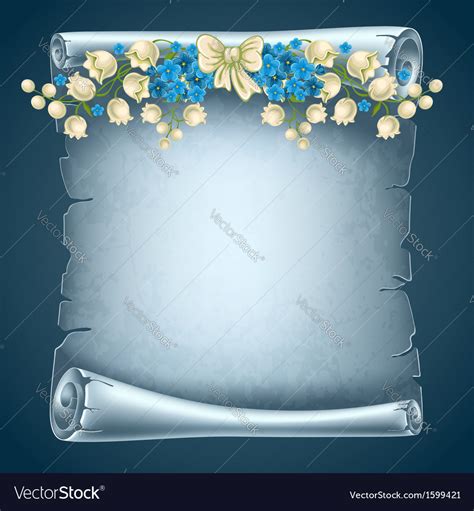 Old paper with flowers Royalty Free Vector Image