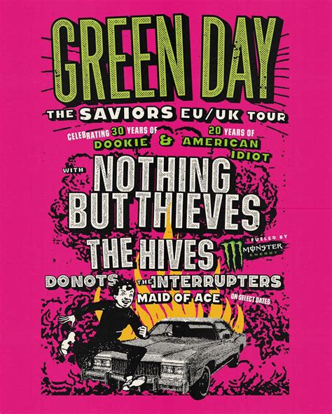 Green Day Saviours Tour Poster - Etsy