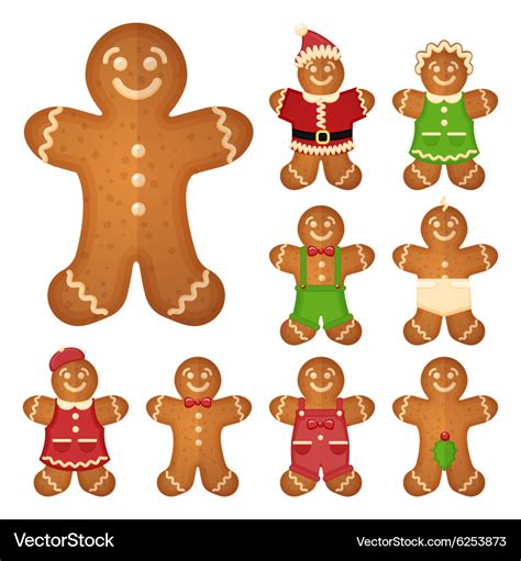 Gingerbread man Royalty Free Vector Image - VectorStock