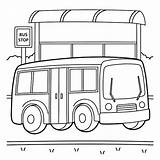 Tour Bus Coloring Page sketch template