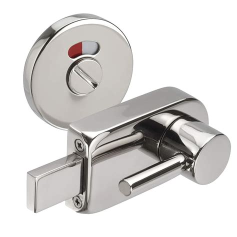 Disabled Toilet Door Lock with Disabled Indicator Bolt in Polished Stainless Steel: Amazon.co.uk ...