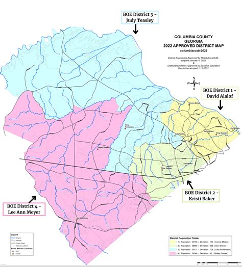 District Representative Map – Board of Education – Columbia County Schools