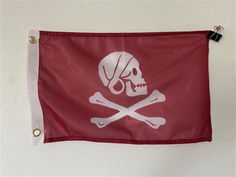 12 X 18 Pirate Henry Avery Red Flag 12 X 18 Polyester Flag Banner Grommets - Etsy