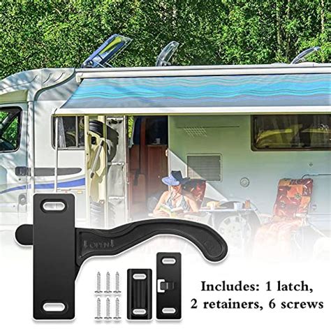 RV Screen Door Latch, Black Screen Door Latch Right Hand Handle Kit for ...