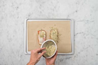 Crusted Salmon & Dauphinoise Crumble Recipe | HelloFresh