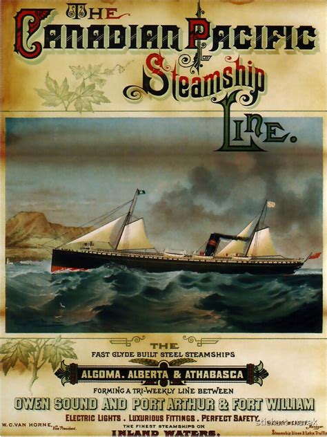 Canadian Pacific Steamship Line vintage travel poster Poster by stickart-marek in 2021 | Poster ...