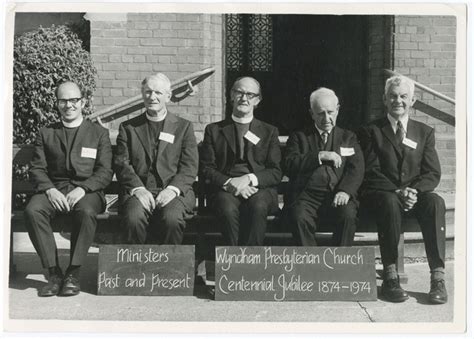 Photograph, Past and Present Presbyterian Ministers; Unknown ...