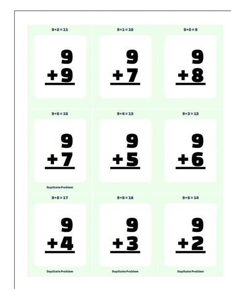 Printable math flash card - rytemiss