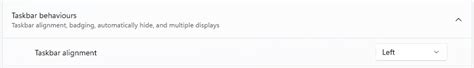 Windows 11 Taskbar to the Left