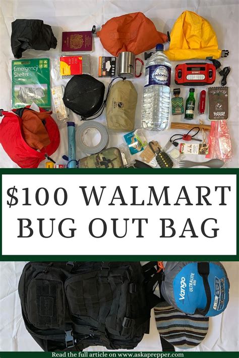 $100 Walmart Bug Out Bag | Bug out bag essentials, Best bug out bag, Emergency preparedness kit list