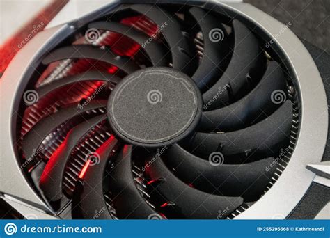 Gpu Graphics Card Cooling System Fan Close-up Stock Photo - Image of ...