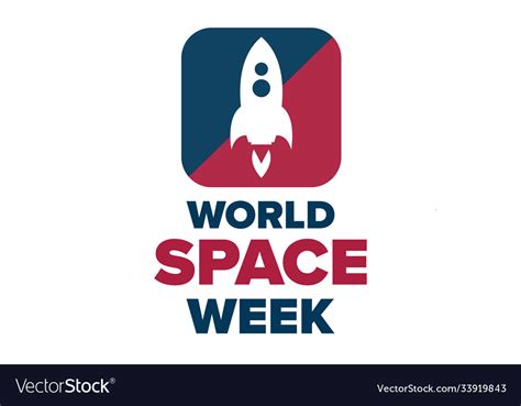 World space week holiday concept template Vector Image