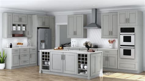 Shaker Specialty Cabinets in Dove Gray – Kitchen – The Home Depot