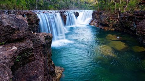 Wallpaper : landscape, waterfall, rock, nature, river, stream ...