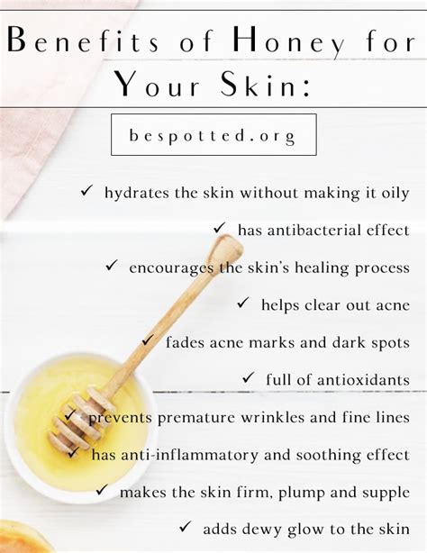 Benefits of Honey for Skin Infographic | Be Spotted