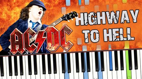 AC/DC - Highway to Hell Song Piano Cover (Sheet Music + midi) Synthesia tutorial - YouTube