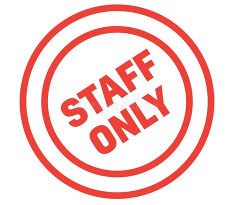 Staff only sticker stock illustration. Illustration of personal - 28097550