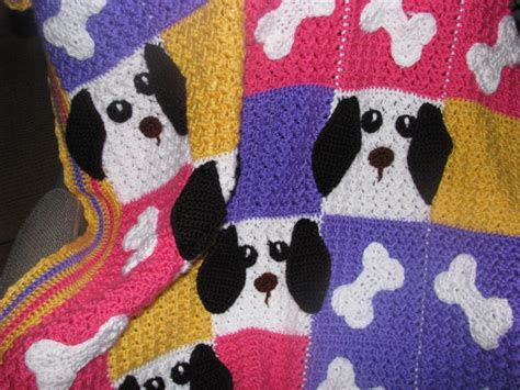 Crochet Puppy Dog Baby Blanket by CrochetAwayNEPA on Etsy