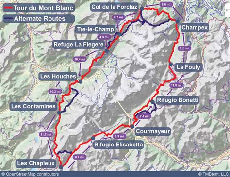 Tour du Mont Blanc | Maps & Routes - TMBtent