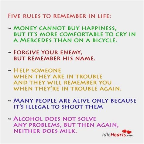 5 rules | Funny quotes, Funny words, Cool words