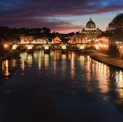 The Tiber River, Rome, Italy - San Photograph by Any Photo 4u