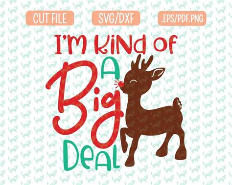 Rudolph Svg , DXF, EPS, Png Files for Cutting Machines Cameo or Cricut Reindeer Svg, Christmas ...