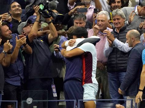 Carlos Alcaraz congratulates his coach Juan Carlos Ferrero for winning ...