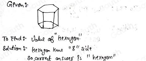 Solved: A right hexagonal prism is shown below. A two-dimensional cross section that is ...