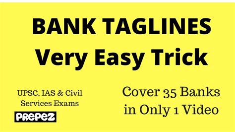 Bank & Their Taglines - Quick Trick To Remember - YouTube