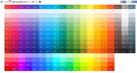 Material Design Color | Material design palette, Adobe color palette, Material design