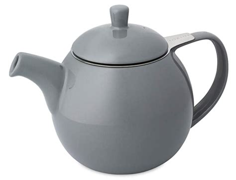 Round Ceramic Teapot with Loose Leaf Tea Infuser – Good Life Tea