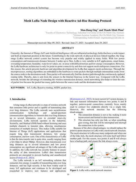 (PDF) Mesh Lora Node Design with Reactive Ad-hoc Routing Protocol