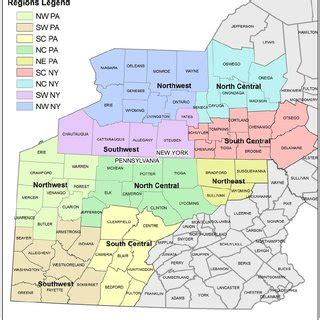 New York Pennsylvania Border Map