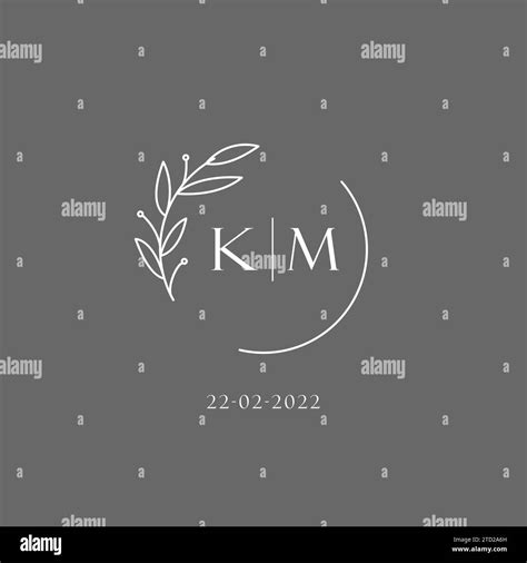 Letter KM wedding monogram logo design ideas vector graphic Stock Vector Image & Art - Alamy