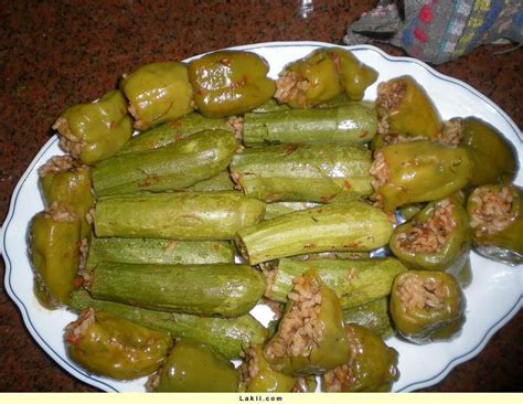 Stuffed kusa and bell peppers | Libyan food, Egyptian food, Food