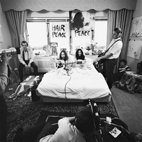 John Lennon And Yoko Ono Bed In