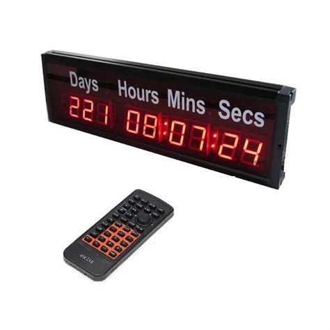 1.8'' DDD HH:MM:SS LED Large Digital Countdown Clock Event Timer With Remote -in Wall Clocks ...